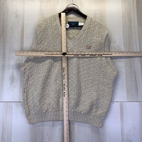 Dunbrooke Club Collection CAT Catapillar Mens Vintage V Neck Sweater Vest 2XL - Picture 5 of 9